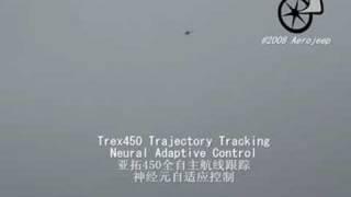 Trex450 electric helicopter in autonomous flight