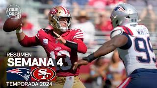 New England Patriots vs. San Francisco 49ers | Semana 4 - NFL 2024 | Highlights Resumen en español