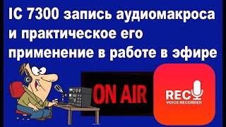 IC 7300 запись аудиомакроса и практическое его применение в работе в эфире