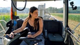 GIRL & TRACTOR | AGNES and CORN SILAGE in ITALY