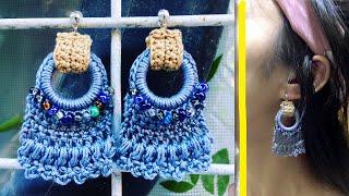 Fashion Summer Crochet Earrings |by Crafty Camille