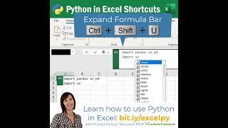 Excel Python Keyboard Shortcuts for 10x Productivity #shorts