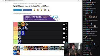 Sodapoppin Makes WoW Classic PVP Tier List