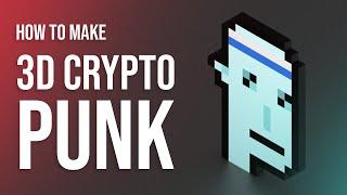 How to make NFT 3D Crypto Punk Rare Alien - Blender tutorial