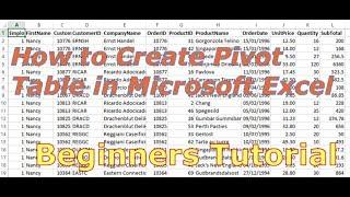 How To Create Pivot Table In Microsoft Excel: Beginners Tutorial