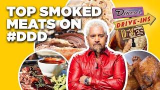 Top 10 #DDD Smoked Meat Videos with Guy Fieri | Diners, Drive-Ins and Dives | Food Network