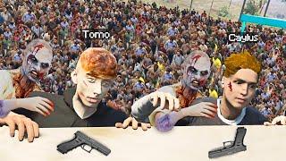 BIGGEST Zombie Hoard CHASES US In GTA 5 Roleplay..