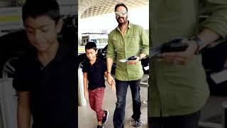 AJAY DEVGAN & KAJOL WITH SON YUG DEVGAN. #shorts #short #youtubeshorts #bollywood #ajaydevgan #kajol