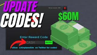 *NEW* UPDATE! CASH* CODES* [Event] Airplane Simulator ROBLOX