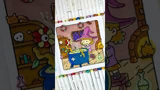 Kuki Puff | Spooky Friends Coloring Book #art #satisfyingcolouring #ytshort #coloured