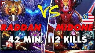 RADDAN (DRAGON KNIGHT) Carry vs MIDONE (QUEEN OF PAIN) Mid - Battle Of Pro Dota 2 Players - Z Dota 2