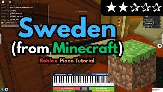 C418 - Sweden (from Minecraft) | EASY Roblox/Virtual Piano Tutorial