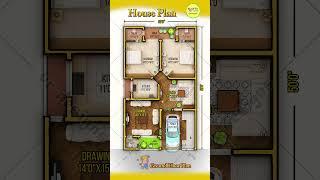 Modern 30×50 Feet House Plan | 2BHK with Stylish Porch & Car Space #houseplan #indianstyle #housemap