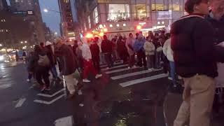 The line entering into time square ball drop 2023
