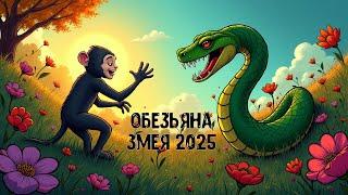 Взаимодействие Обезьяны в натальной карте с приходящей Змеей 2025 года