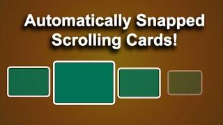 Automatically Snapped Scrolling Cards in Unity like Hill Climb Racing!