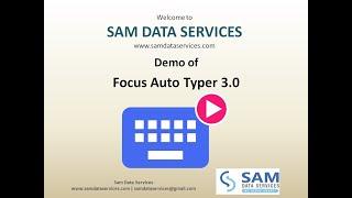 Focus Auto Typer 3.0 - Auto Typing Software For Data Entry : Sam Data Services