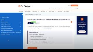 Portswigger: Exploiting an API endpoint using documentation