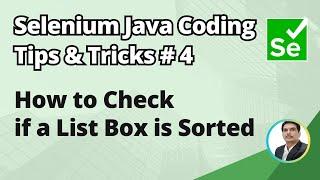 Selenium Java Coding Tips & Tricks #4 | How to Check if a List Box is Sorted