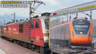 Frequently ASKED Train Videos FATV EPISODE No #81 | Non Stop Train Announcement| 20 Coaches 20833 VB