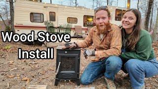 Installing a Wood Stove in our OFF-GRID Camper