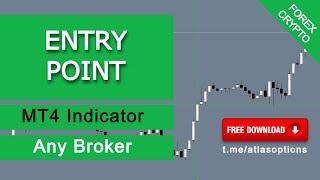 ENTRY POINT Indicator MT4 – Trend Trading - Forex – Crypto – Stock