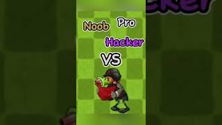 PVZ Fusion - Noob vs Pro vs Hacker - Gatling Cherry Newspaper Zombie #pvz #memes #shorts