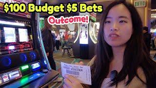 $100 Budget and $5 Bets Outcome Playing Slots! Person next to me being ratchet? 