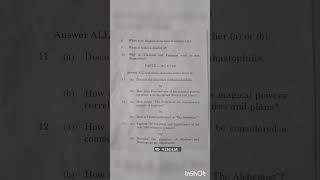 @vbvibrant517 #bdu #literature #semester_4 #drama question paper