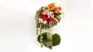 Floral. How  to make the basis for a bouquet of flowers (Flower school)