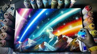 Celestial Crests :Symphony of Light and Stars SPRAY PAINT ART by Skech