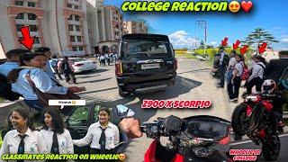 First Day in College With My Kawasaki z900  | Girls Reaction on Loud Superbike