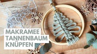 Makramee Tannenbaum knüpfen | Einfache Anleitung DIY Christbaum Anhänger