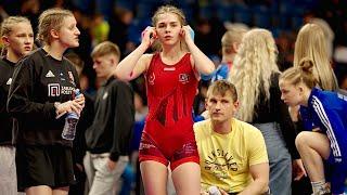 U17 Ksenia Stemska (POL) vs Tuva Öhman (SWE) 53kg. Girls youth womens wrestling tournament.