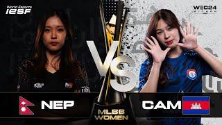 MLBB WOMEN | NEPAL vs CAMBODIA - GROUP STAGE | IESF WEC24 | DAY 2