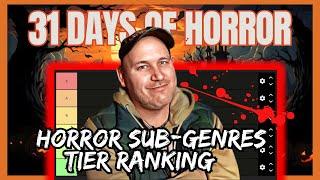 Ranking Horror Sub-Genres - Tier List  Ranking - Backtrack Cinema