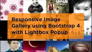 Responsive Image Gallery Using Bootstrap 4 with Lightbox popup