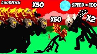 Fast Attack Mode | Final Giant Boss Vs All Stick Units | Stickman Custom Battle | Stick War Legacy