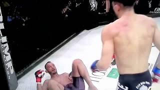 German MMA fighter's flying-punch KO on grounded opponent is absolutely insane