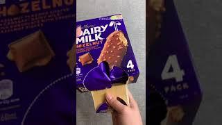 ASMR Cadbury Dairy Milk Hazelnut Ice Cream #shorts