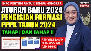 PENTING !! ATURAN BARU PENGISIAN FORMASI PENYELESAIAN SEMUA HONORER JADI PPPK 2024 TAHAP 1 DAN 2