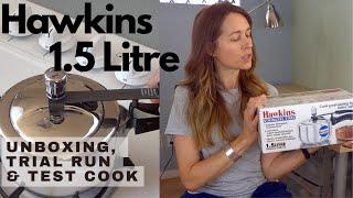 Hawkins 1.5 Litre Pressure Cooker // Unboxing, Trial Run & Test Cook