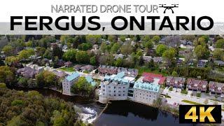 Fergus, Ontario in 4K: A Breathtaking Drone Tour Over Canada's Charming Town 