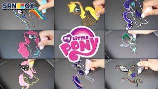 My Little Pony Pancake art  - Rainbow Dash, Applejack, Pinkie Pie, Rarity, Twilight, Fluttershy etc