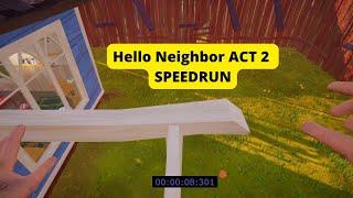 Speedrunning HELLO NEIGHBOR ACT 2!