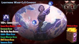 Path of Exile 2 Archmage Stormweaver Lightning Warp CoS+CoC Conduit-  Insane Screen AoE clear 30mDPS