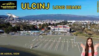 VELIKA PLAŽA Ulcinj Snimak Dronom Februar 2024 - LONG BEACH Ulcinj [4K Aerial View] MNE Crna Gora