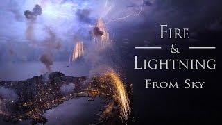 AMAZING Fireworks e Lightning from Sky  (Elba 15/08/2015)  Drone Video 4K