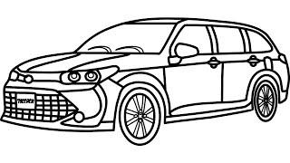 How to Draw Toyota Corolla Fielder