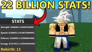 22 BILLION STATS in DRAGON BALL ULTIMATE! SUPER OP! Dragon Blox Ultimate Roblox!